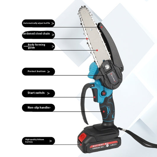 Motosierra Eléctrica Recargable 6 Pulgadas con Batería de Litio - Image 4