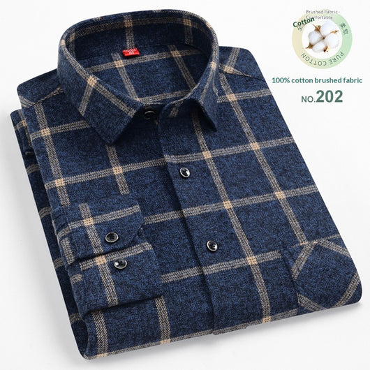 Camisa Casual de Cuadros para Hombre con Cuello Cuadrado - Image 7