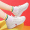 Zapatillas Deportivas Blancas para Mujer con Malla Transpirable y Plataforma