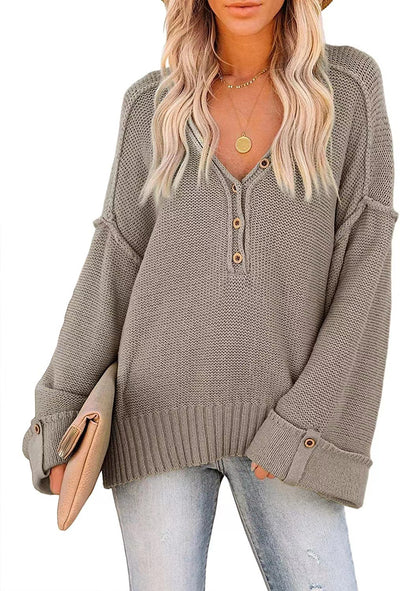 Suéter Pullover de Acrílico Liso para Mujer - Otoño Invierno - Image 7
