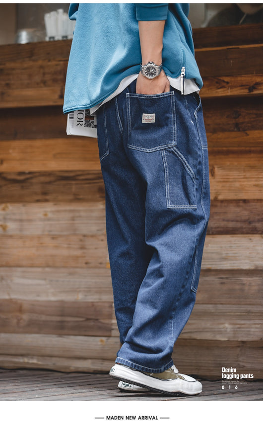 Jeans Rectos Sueltos Estilo Retro Americano con Cintura Ajustada - Image 9