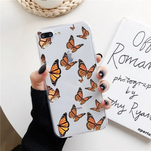 Funda Transparente Mariposa de Silicona Suave para Teléfono - Image 8