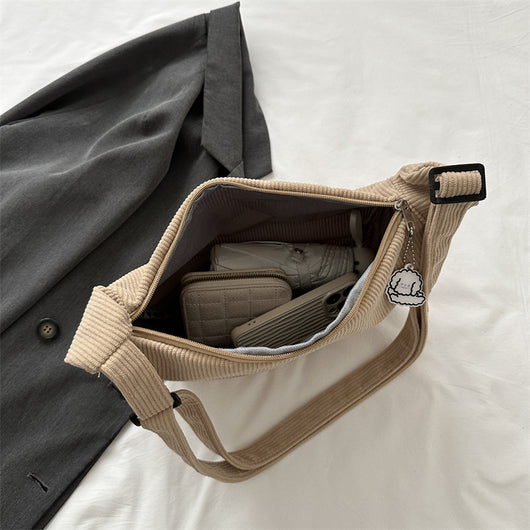 Bolsa Bandolera Artística Pana Un Hombro - Diseño Versátil para Estudiantes - Image 3