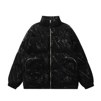 Abrigo de Cuero para Hombre con Forro Acolchado Splash-Ink - Image 4