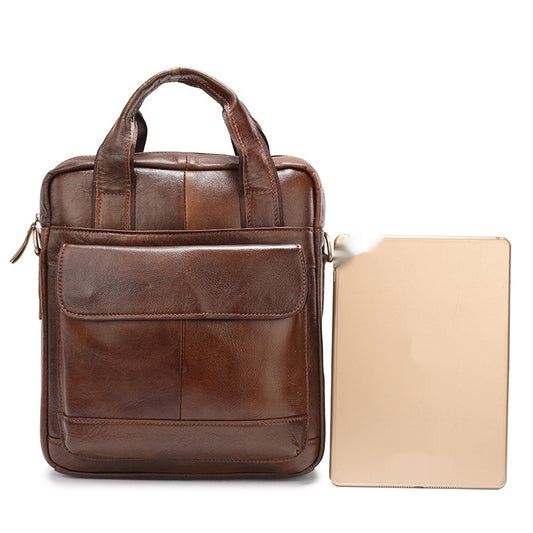 Maletín Vertical Retro para Hombre - Bolsa de Negocios Clásica