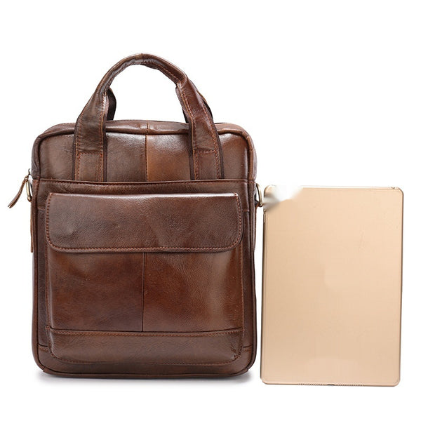 Maletín Vertical Retro para Hombre - Bolsa de Negocios Clásica