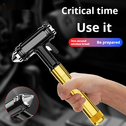 Martillo de Seguridad Automotriz Multifuncional con Rompevidrios