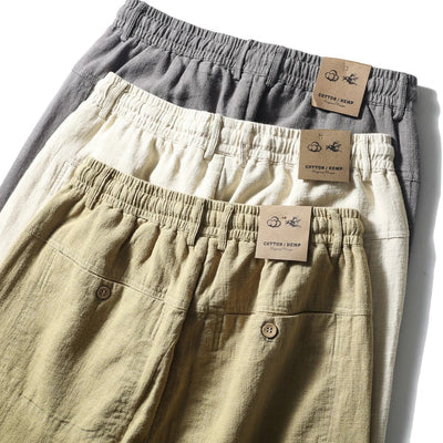 Pantalones Capri de Lino y Algodón Transpirables - Estilo Casual - Image 27