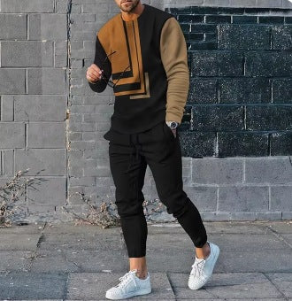 Traje Étnico Estampado de Manga Larga para Hombre - Image 17
