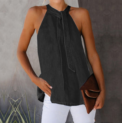 Top Halter Sexy sin Mangas con Cuello Anudado - Image 10