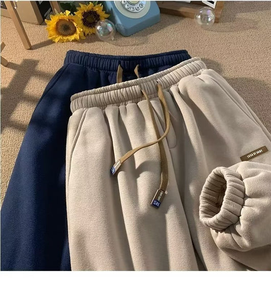 Pantalones Casuales Holgados con Forro Polar Térmico - Image 25