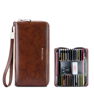 Billetera de Cuero para Hombre con Múltiples Compartimentos y Gran Capacidad - Image 5
