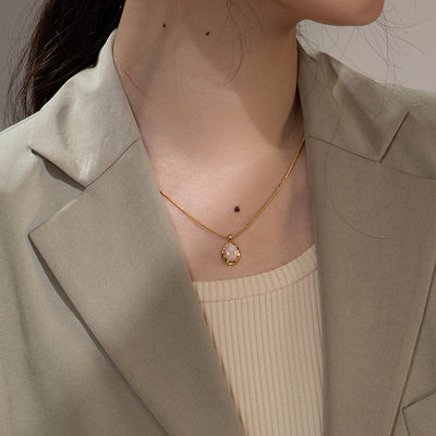Collar de Madreperla Natural Tanabata - Luz de Luna Blanca