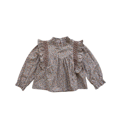 Blusa Infantil con Volantes y Estampado Floral Francés - Image 5
