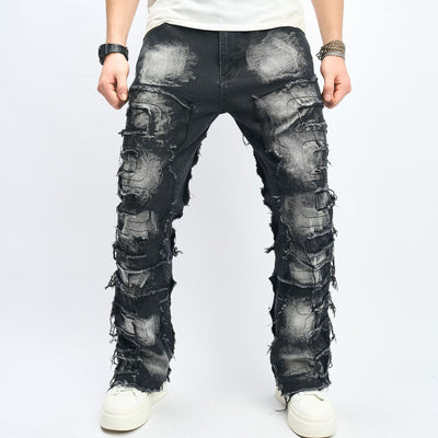 Jeans Hip-Hop Urbanos de Corte Alto para Hombre - Image 6