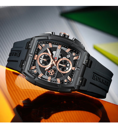 Reloj de Pulsera Hombre Impermeable con Calendario y Seis Agujas - Image 10