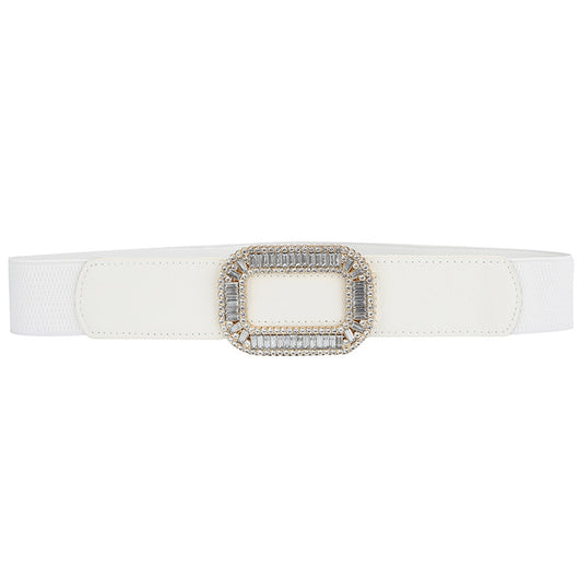 Cinturón Elástico para Mujer con Hebillas de Cristal Brillante - Versátil y Ajustable - Image 7