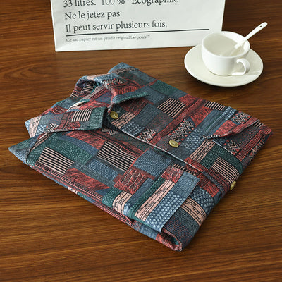 Camisa Suelta Estampada Versátil para Hombre - Diseño Japonés - Image 7