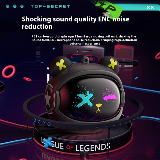 Auriculares Gaming Inalámbricos Star Magic Bear - Bluetooth In-ear con Descompresión para E-sports
