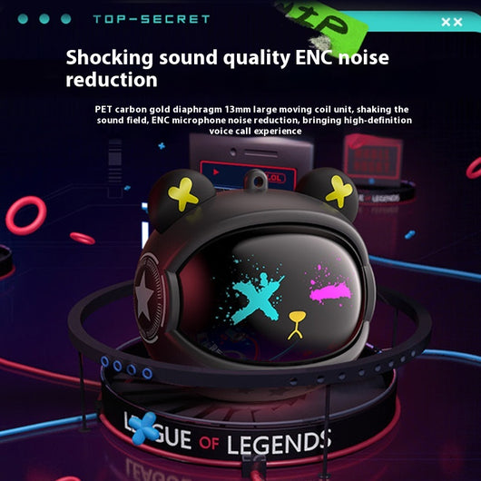 Auriculares Gaming Inalámbricos Star Magic Bear - Bluetooth In-ear con Descompresión para E-sports