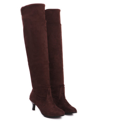 Botas Knight Gamuza Caña Alta Talla Grande - Image 12