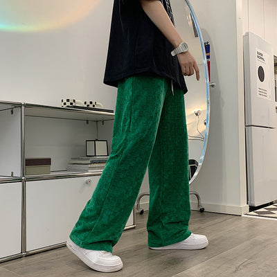 Pantalones Anchos Estilo Hong Kong con Diseño Vintage Desgastado para Hombre - Image 3