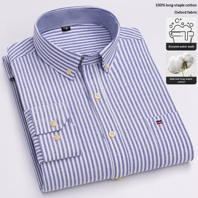 Camisa Cuadriculada Casual de Manga Larga para Hombre Talla Grande - Image 11