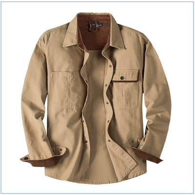 Camisa Polo de Manga Larga Algodón Lavado Tallas Grandes Hombre Color Sólido - Image 23