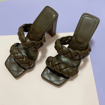 Sandalias de Tacón Alto para Mujer con Trenzado de Cuerda - Image 4