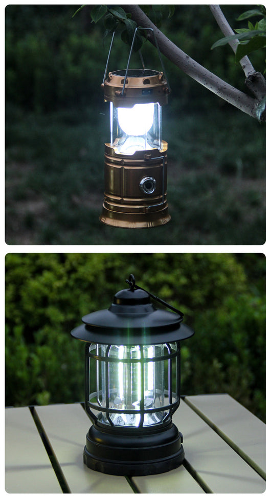 Linterna Vintage Recargable para Camping - Luz Ambiental Portátil Giratoria - Image 8