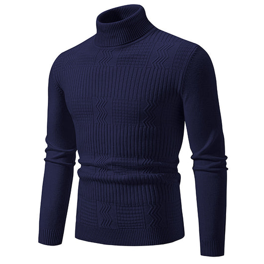 Suéter Jacquard Hombre en Color Sólido para Abrigo - Image 12