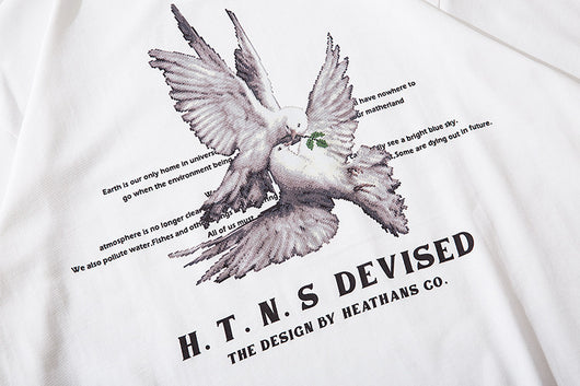 Camiseta Holgada con Estampado de Paloma para Hombre y Mujer - Image 12