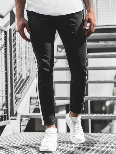 Pantalones Slim Ajustados con Rayas Horizontales para Hombre - Image 4