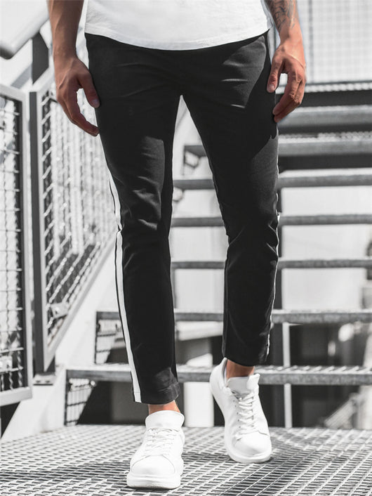 Pantalones Slim Ajustados con Rayas Horizontales para Hombre - Image 4