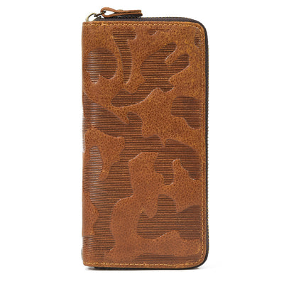 Billetera Larga Retro de Cuero Crazy Horse para Hombre - Image 3