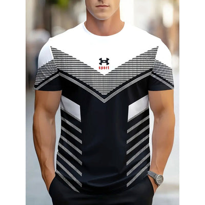 Camiseta Manga Corta Casual Ejecutiva con Impresión 3D Digital - Image 5