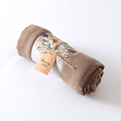 Pañuelo Ligero de Algodón y Lino en Colores Sólidos - Image 30
