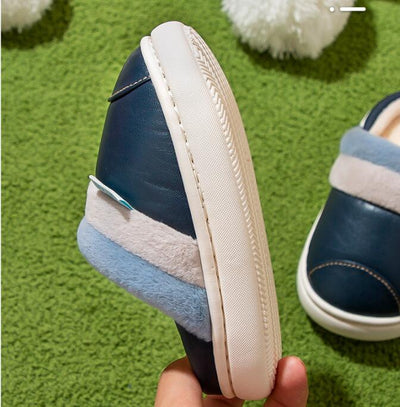 Pantuflas Infantiles Impermeables de Cuero PU con Forro de Algodón - Image 16