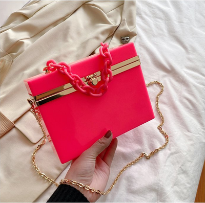 Bolso de Mano Candy Color con Cadena - Clutch Elegante para Eventos - Image 16