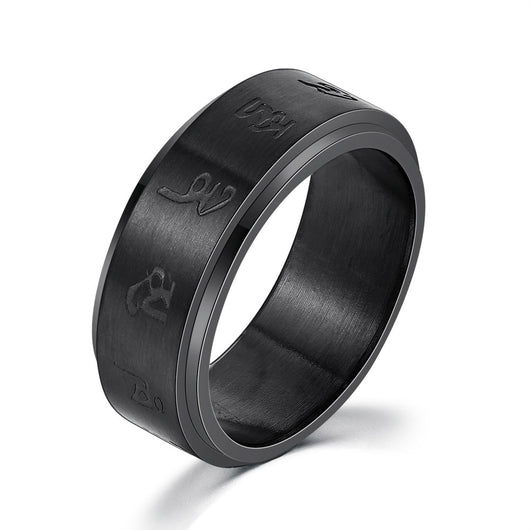 Anillo Giratorio Doble de Acero Titanio para Hombre - Image 30