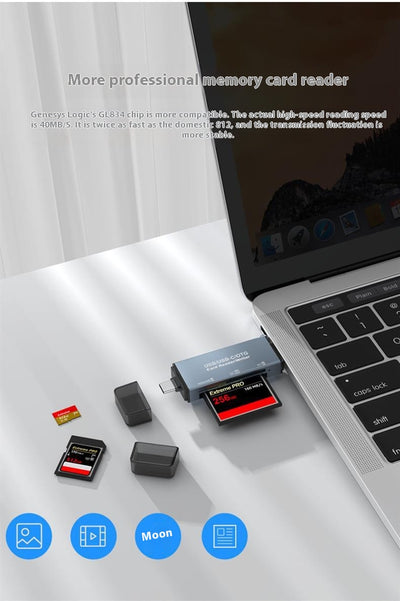 Lector Múltiple de Tarjetas CF, SD y USB 3 en 1 - Image 9