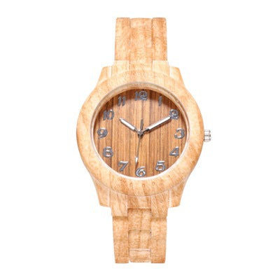 Reloj de Moda Unisex con Patrón de Bambú y Números Creativos - Image 4