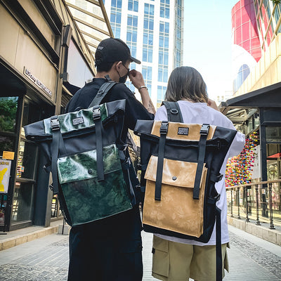 Mochila Retro de Gran Capacidad - Estilo Clásico y Funcional - Image 10