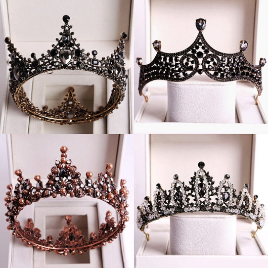 Accesorios de Fotografía Vintage Barroco con Circonita Negra - Image 3