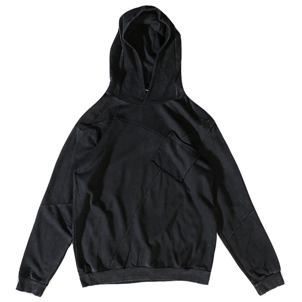Sudadera con Capucha Retro Desgastada para Hombre - Estilo Urbano Primavera Otoño