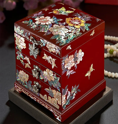 Joyero de Madera con Incrustaciones de Nácar - Image 7