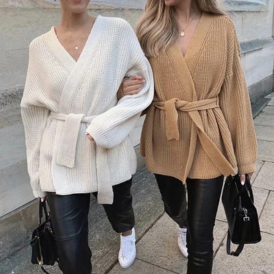 Chaqueta de Punto para Mujer con Cinturón Integrado - Image 2