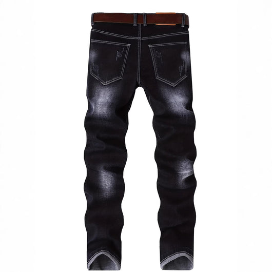 Pantalones Vaqueros Stretch Rotos con Detalles Bordados para Hombre - Image 2