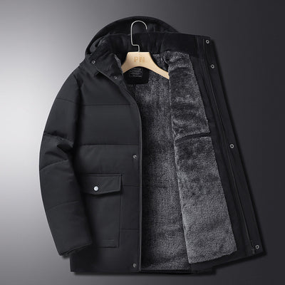 Abrigo Acolchado Térmico para Hombre Adulto Mayor - Chaqueta Gruesa con Capucha - Image 7