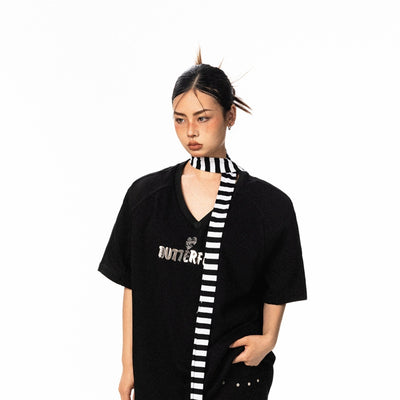 Camiseta Casual Suelta Cuello Redondo Manga Corta para Vacaciones - Image 8